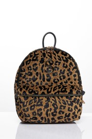 LEOPARD VELVET BROWN BACKPACK (2)